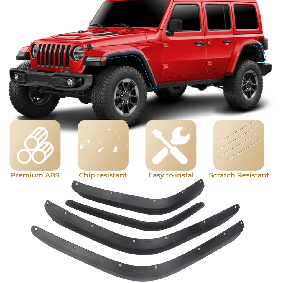 Garde-boue Pour Jeep Compass 2017-2023 – Set De 4 Bavettes En Plastique Résistant, Protection Anti-projections