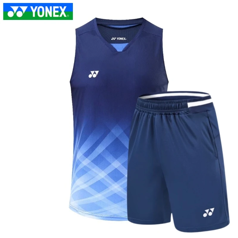 Yonex man shorts Badminton Competition Suit Quick-drying Breathable Sweat-absorbent Sleeveless short sleeve top T-shirt