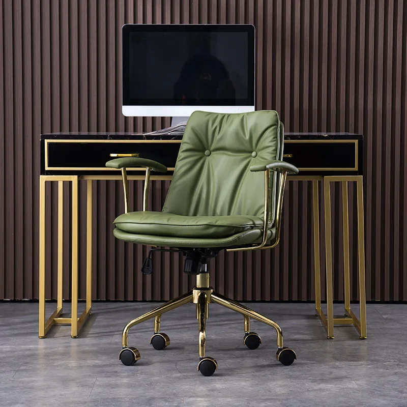 

Simplicity Design Office Chair Leather Sedentary Swivel Home Gaming Chair Vanity Bedroom Sillas De Oficina Office Furniture Girl