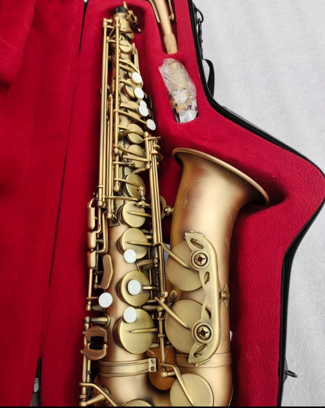 France 54 Original 1 1 Key Type Alto Saxophone Eb Antique Copper Professional Alto Sax Saxofone