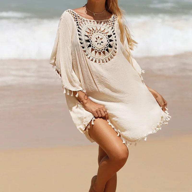 2024 New Women's Sexy Swimsuit Cover Up Dress Summer Bathing Suit Beachwear Shirt Cover-ups for Women