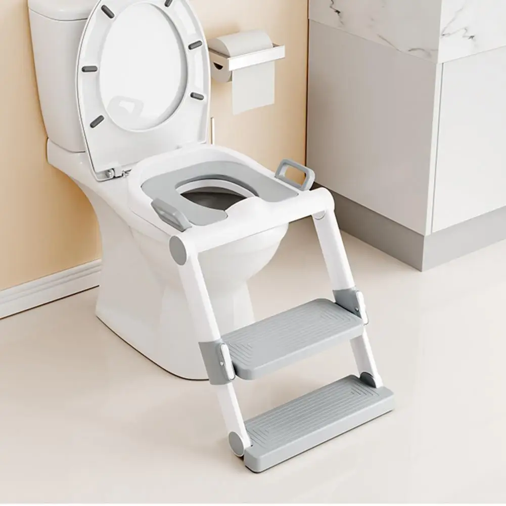Safe Long-lasting Handle Potty Training Toilet Seat with Ladder Bathroom Accessories Toilet Seat Ladder Kids Potty Ladder 3