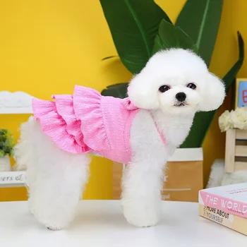 2023 Spring Pet Clothes Dog Princess Dresses Puppy Dress Pet Skirt Puppy Dog Princess Dresses for Small Medium Cat Costume Pug 4