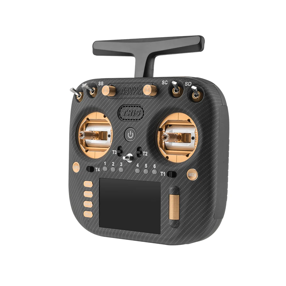 RadioMaster TX15 Max Radio Controller 3.5inch IPS Touchscreen ExpressLRS With AG02 CNC Hall Gimbal Built-in Gyro Microphone 5