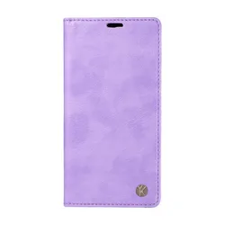 5G Magnetic Leather Flip Wallet Case for Samsung Galaxy - Elegant Book-Style Design (Purple)