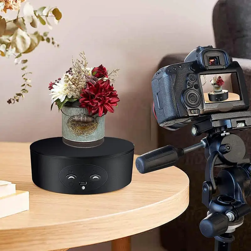 

Electric Rotating Display Stand 360 Degree Turntable Jewelry Holder Mini Spinning Display Spinner For Photography Products Suppl