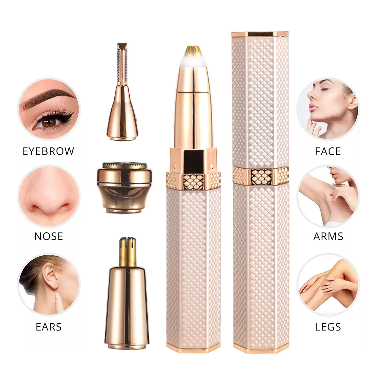 4 In 1 Electric Full Body Epilator Facial Shaver For Women Rechargeable Painless Eyebrow Nose Leg Armpit Hair Bikini Trimmer electric razor hair shaver facial hair remover electric hair trimmer electric eyebrow trimmer eyebrow razor and hair shaver