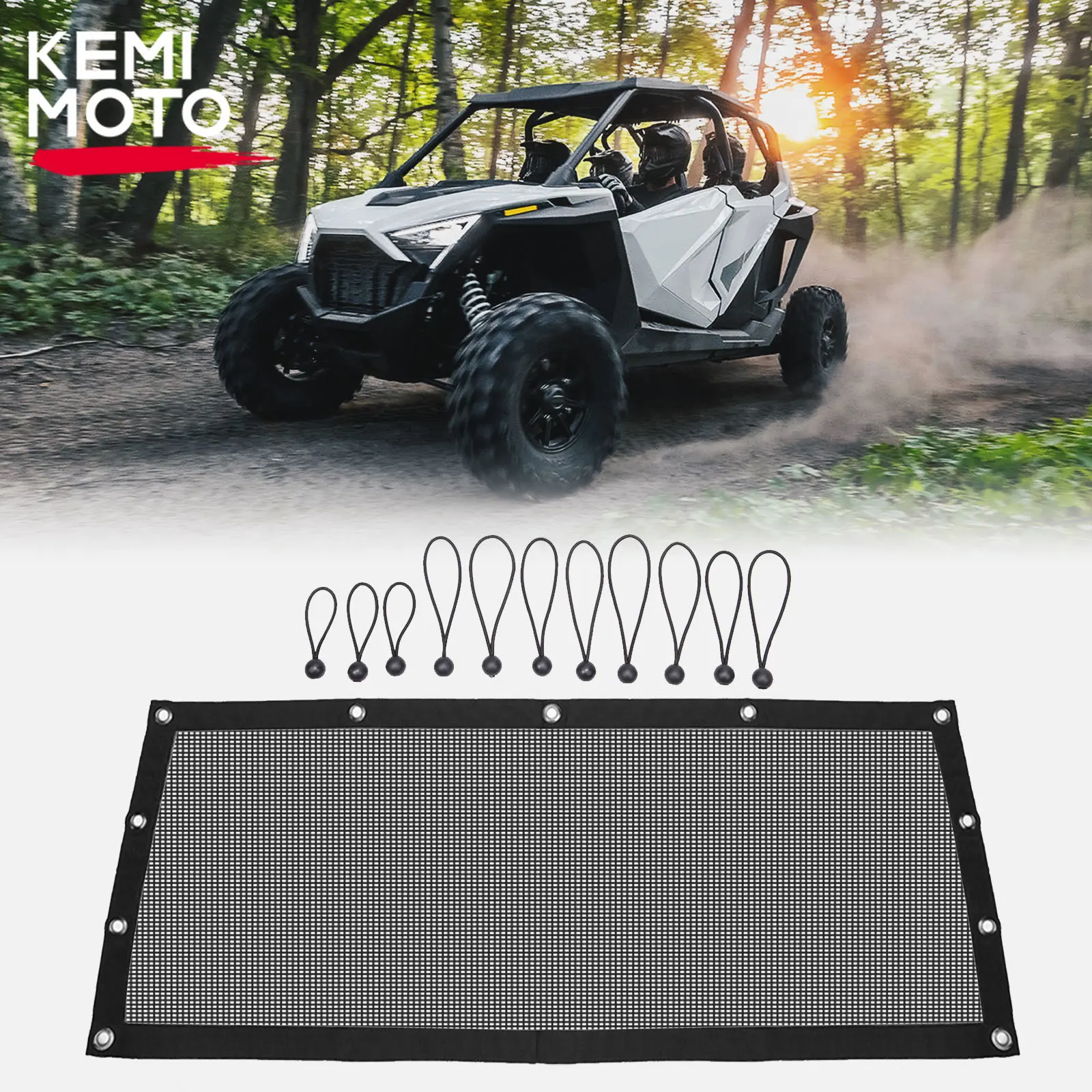 KEMIMOTO Window Net Compatible with Polaris RZR PRO XP / XP 4 2020-2023 Black Summer Rear Window Shade Net Nylon UV-Resistant led car sign rgb wifi or by pc programmable scrolling message nylon straps led display for car window with sucker cups 34cm