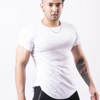 Custom LOGO Quick Dry Short Sleeve Sport T Shirt Gym Jerseys Fitness Trainer Running Tops Tee Men Summer Breathable Sportswear 2