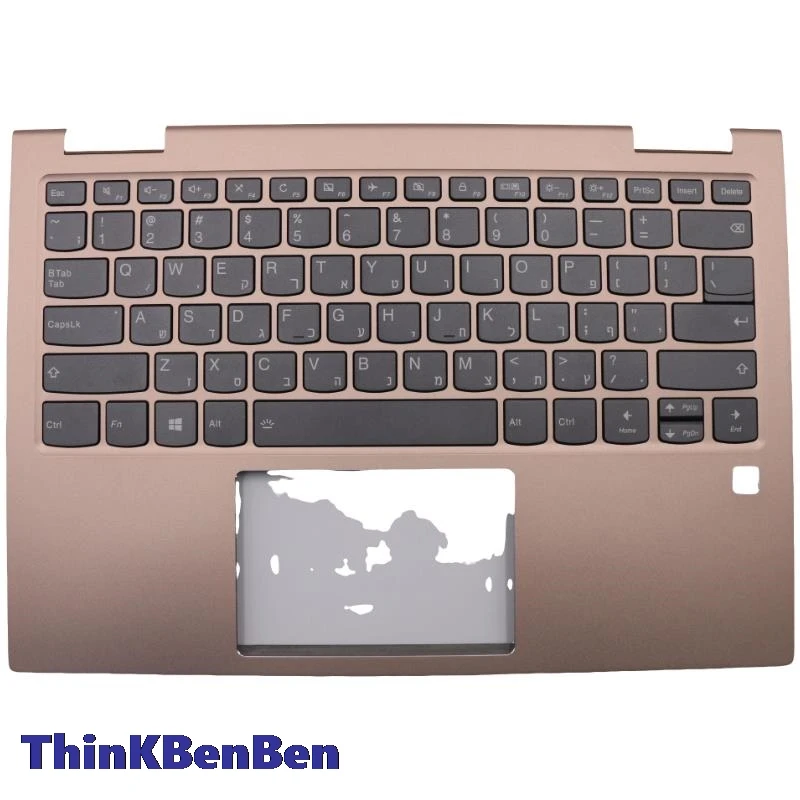 

HB Hebrew IL Israel Keyboard Copper Upper Case Palmrest Shell Cover For Lenovo Ideapad Yoga 730 13 13IKB 13IWL Laptop 5CB0Q95851