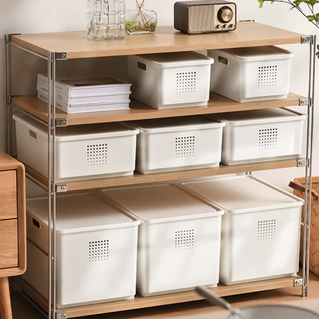 Egyszerű Tárolódoboz Fedéllel, Háztartási Ruhák, Játékok, Harapnivalók, Válogató Doboz Szíjtárcsával, Műanyag - Image 2