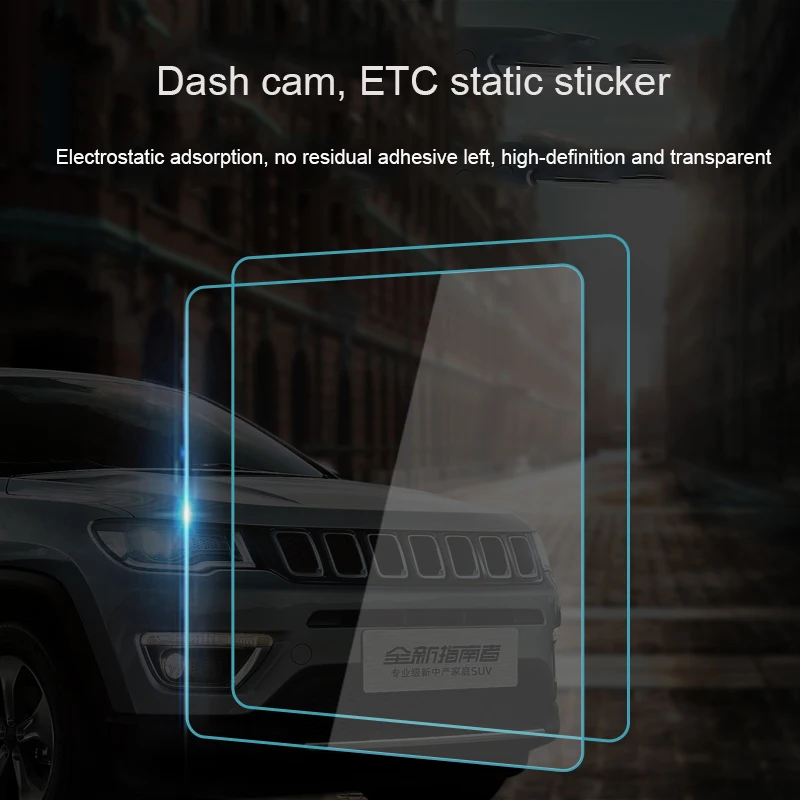 TiESFONG Electrostatic Stickers for Dashcam Heat Resistant  Adhesive,Sunscreen,Strong&Easy to Tear without Hurting Car Film - AliExpress