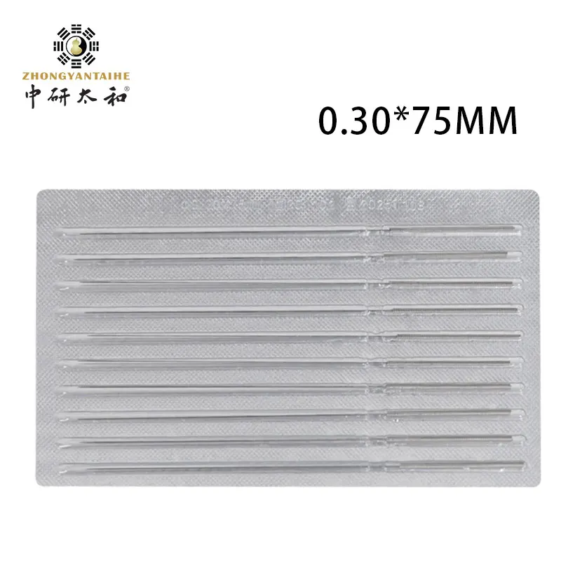 Disposable acupuncture needle ZHONGYAN TAIHE acupuncture needles flat handle aluminum foil 10PCS /lot for moxibustion