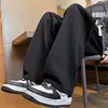 Men's Straight Leg Sweatpants Autumn Winter Heavyweight Casual Loose Sporty American Style High Waist No Belt Long Pants