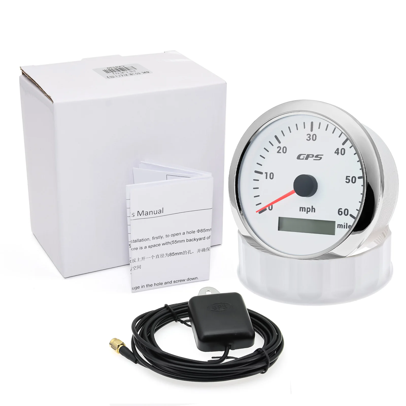 Dilwe Compteur De Vitesse GPS Pour Bateau Compteur De Vitesse GPS Avec