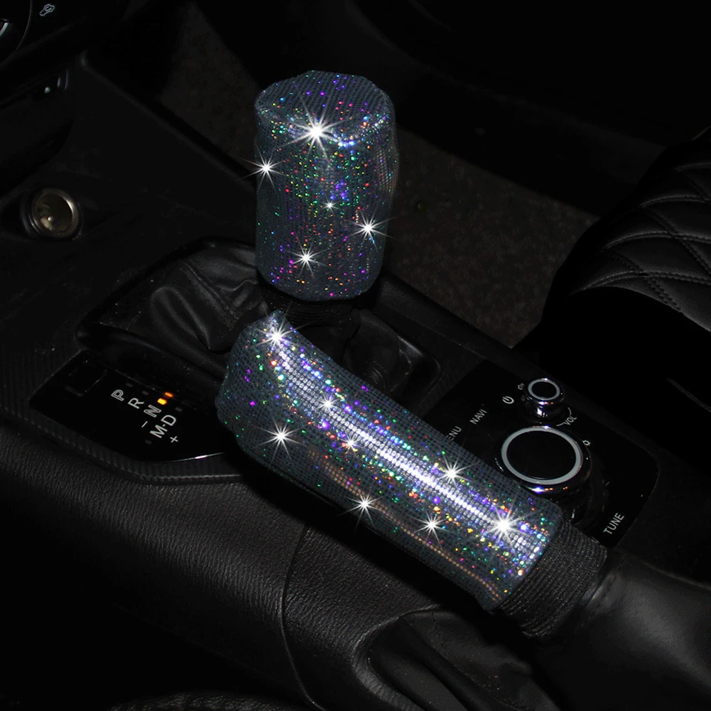 Handbrake Cover Car Gears Car Accessories For Women Girls Interior Parts New Luxury Bling Car Assessoires For Women