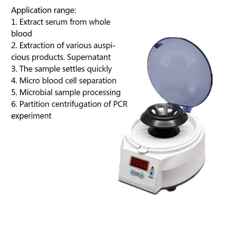 고속 전기 마이크로 원심분리기, 미니 의료 실험실 마이크로 원심분리기, 4000-8000Rpm, 0.2ml, 0.5ml, 1.5ml, 2.0ml, 220V, 110V