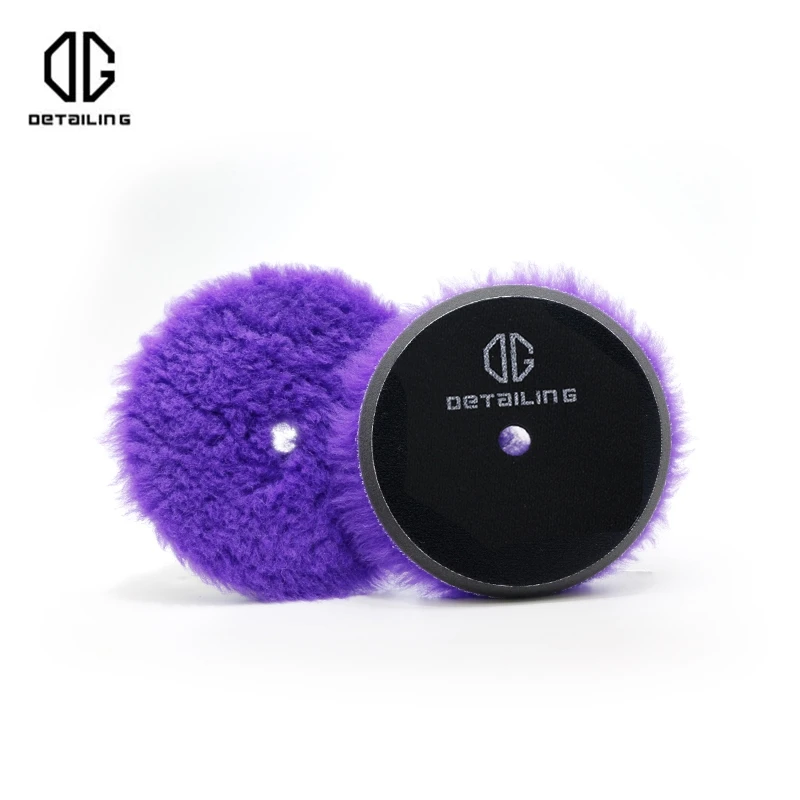 DETAILING 3"/5" /6" 3pcs Mix Color Wool Buffing Polishing Kit 100% Nature Lamb Skin Woollen Cutting Pads