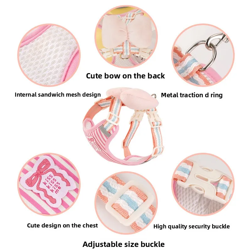 All-Season No-Pull Dog Harness with Bow