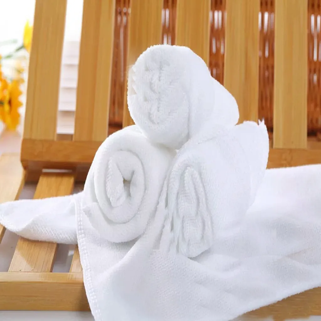 10pc White Soft Microfiber Fabric Face Towel Hotel Bath Towel Wash Cloths Hand Towels Portable Multifunctional Cleaning Towel 수건 3