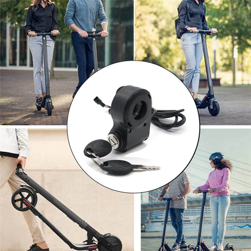 Enhanced E-Bike Ignition Lock Key & Thumb Throttle Switch for Universal Electric Scooters
