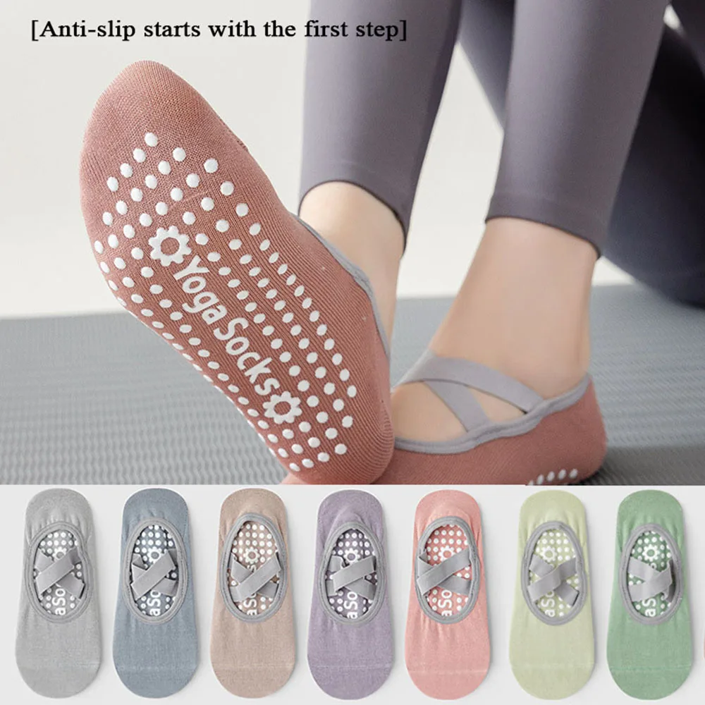 

Yoga Socks For Women Nylon Pure Cotton Non Slip Section Bandage Girls Sports Ballet Dance Sock Moisture Absorption Perspiration