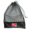Scuba Diving Drawstring Mesh Bag Snorkel Gear Mask Storage Bag For Diver Swimming Beach Travel 15.5 x 12.5 inch 2