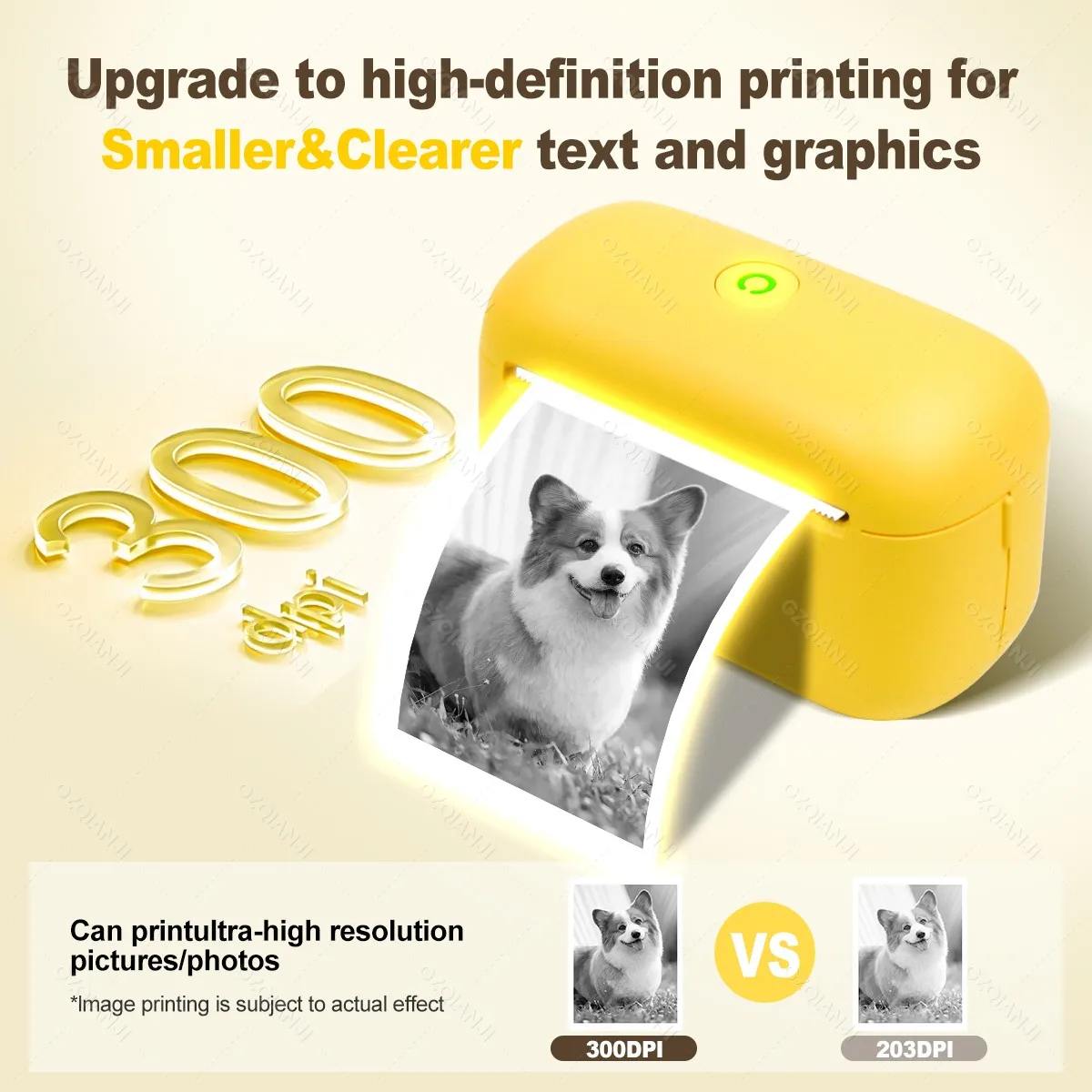 300DPI Mini Portable Thermal Printer Pocket Label Printer 58mm Photo Sticker Printing Wireless Bluetooth Android iOS Printers