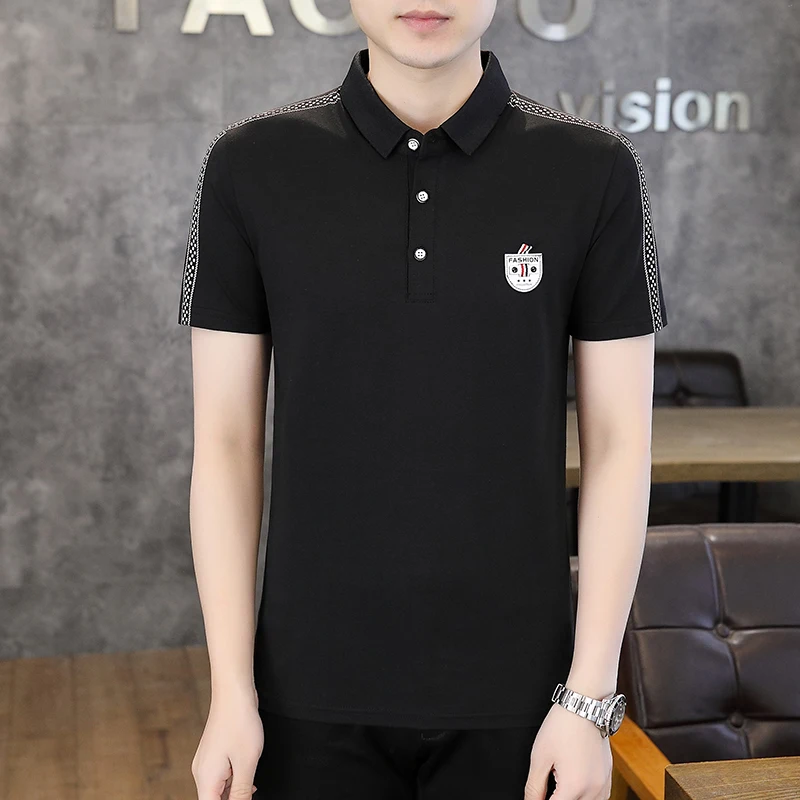 

New Summer Fashion 2024 Men Clothing Polo Shirts for Men Casual Solid Color 95% Cotton Breathable Mens Polos Brand Tops