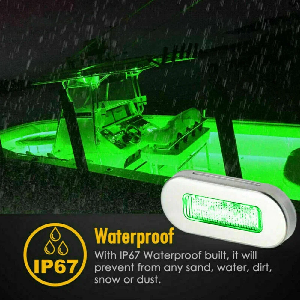 2pcs 12V LED Courtesy Light Mount Yacht Marine Boat Cabin Deck