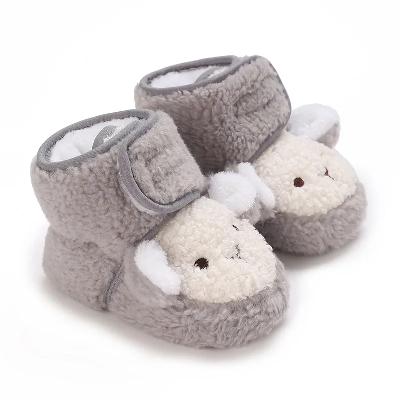 0-1Y Cute Baby Shoes Infant First Walkers Winter Snow Boots for Boys Girls Warm Thickened Soft-Soled Boots for Newborn Toddlers