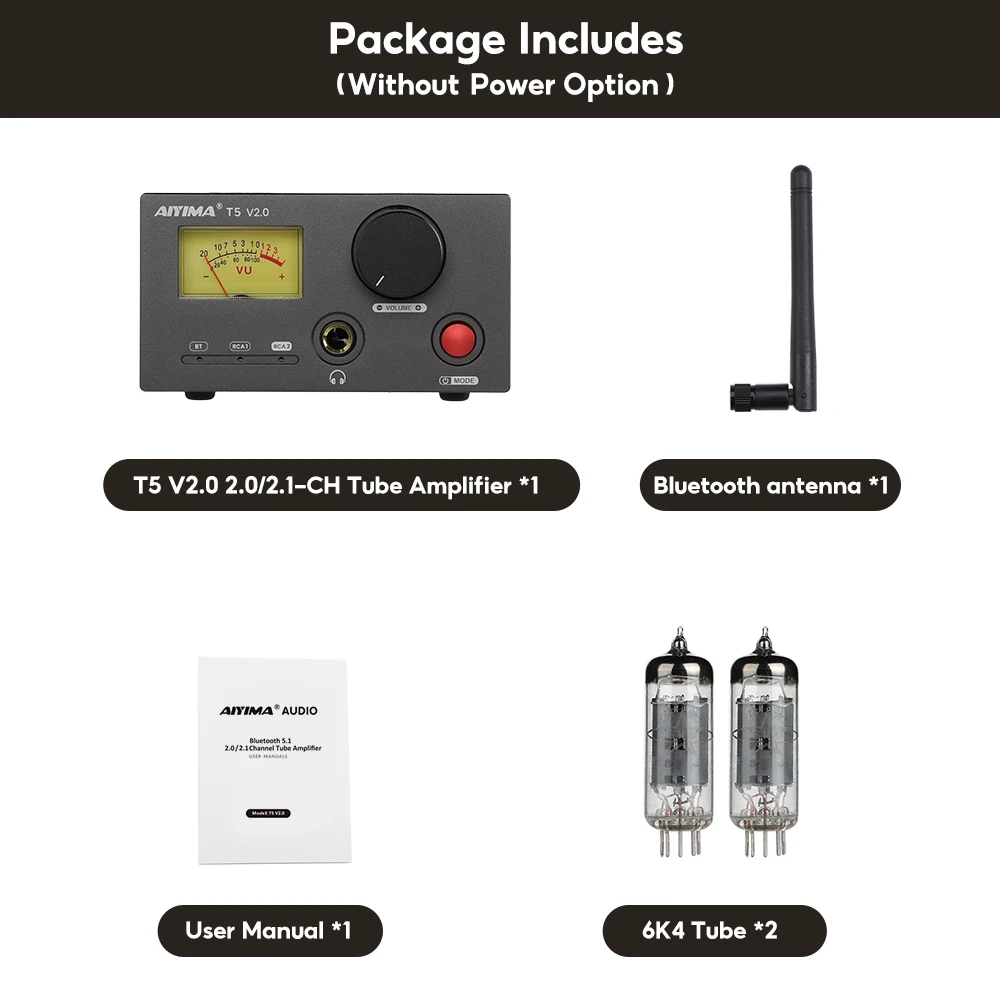 AIYIMA T5 真空管アンプ Amazon.com: AIYIMA T5 320W Tube Phono Turntable Amplifier