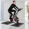 Rubber Exercise Bike Mat Noise Reduction Exercise Bike Mat Set for Indoor Cycling Elliptical Training for Stationary for Home 5