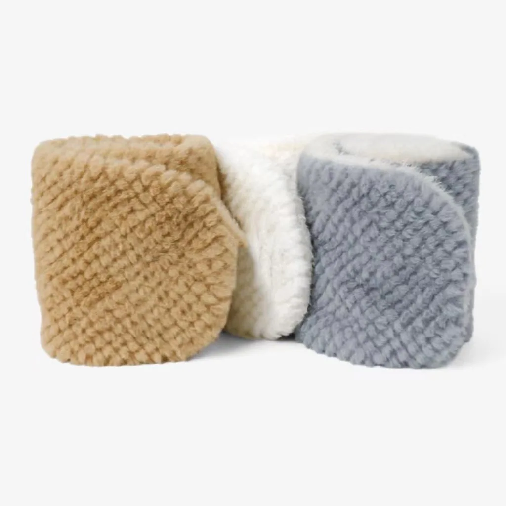 New Plush Scarf Winter Women Solid Color Ring Scarf All-match Thick Imitation Rabbit Fur Scarf Women Luxury  Feminino Inverno