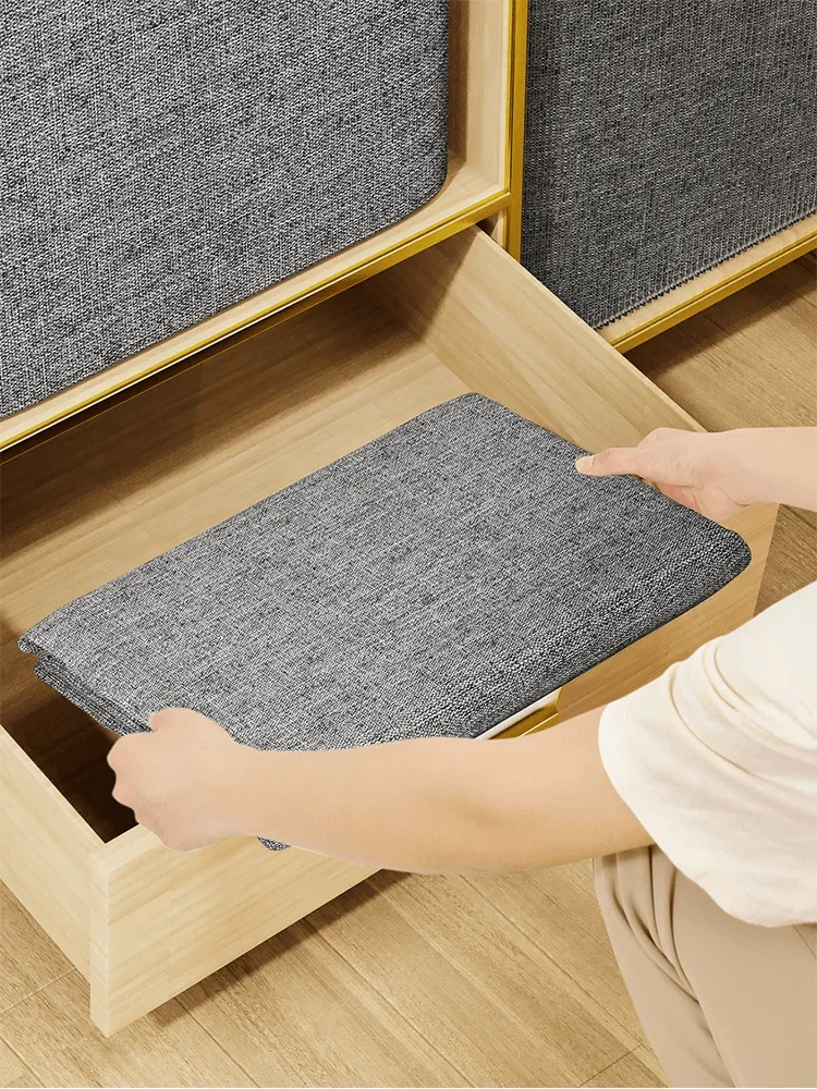Large Clothing Quilt Storage Bag Home Closets Non-Woven Fabric Organizer Box Bedrooms Storager with Cover Handle 4