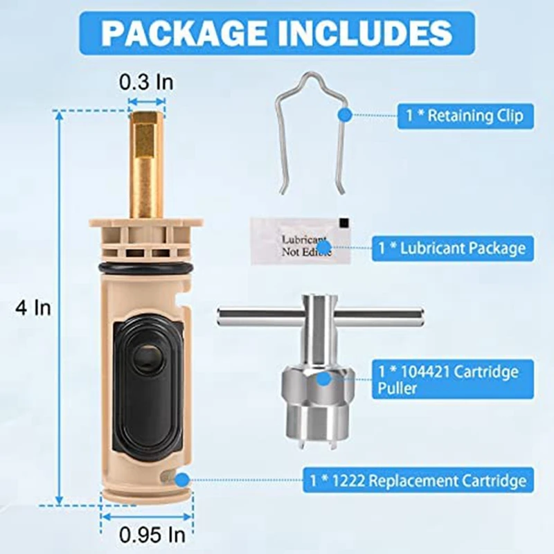 The New1222 Replacement With 104421Puller Removal Tool & Clip Compatible , Bathtub Shower Valve Parts Repair Kit