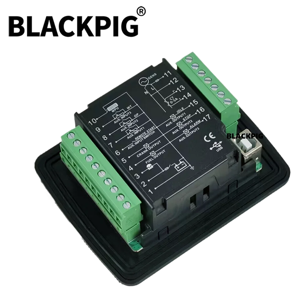 DC30D Mebay 발전기 컨트롤러 패널 소형 디젤 발전기 엔진 시작 정지 제어 모듈 USB 프로그래밍 가능 인터페이스