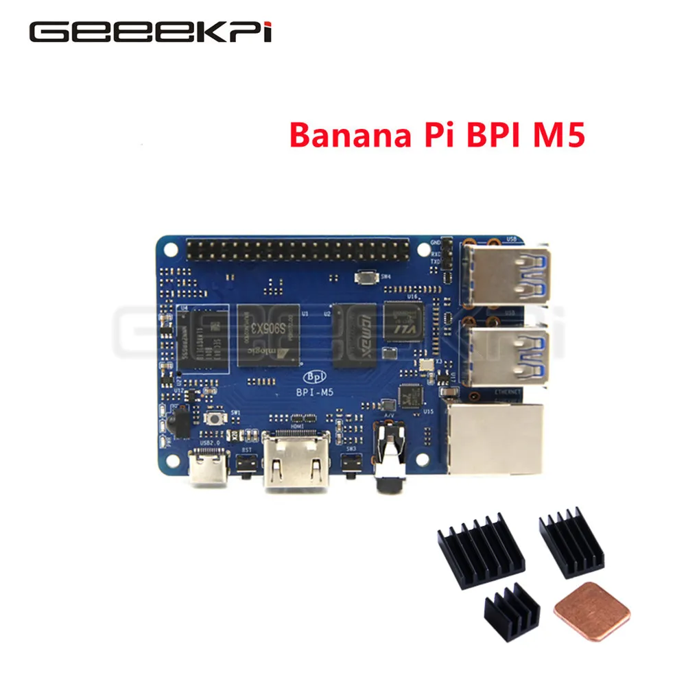 Original Banana PI BPI M5 New Version Single Board Computer Amlogic S905X3 Design SBC Arm Linux