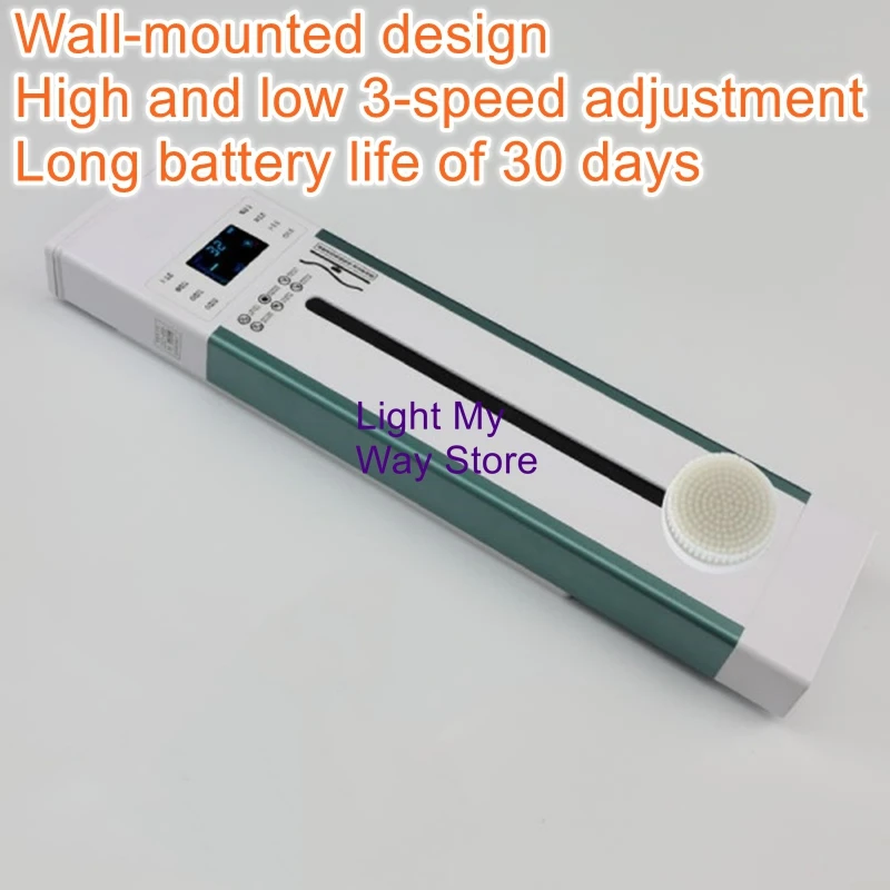Automatic mud kneading machine, wall mounted electric shower brush, back rubbing device, soft hair lazy person scrubbing device