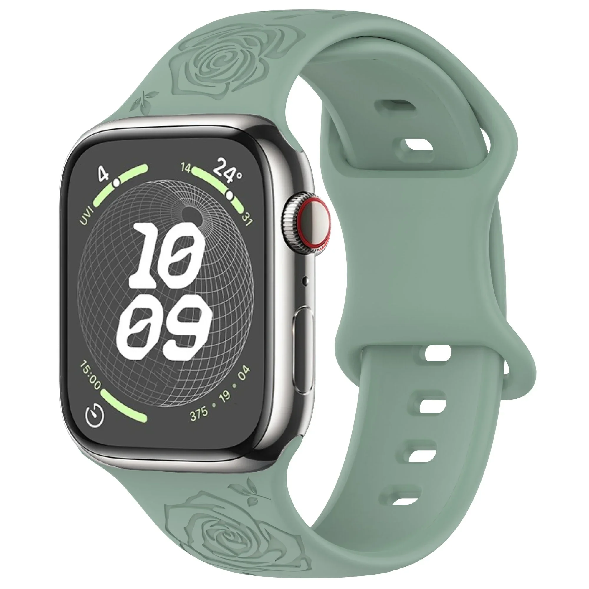 Engraved Silicone Strap with Pattern Design