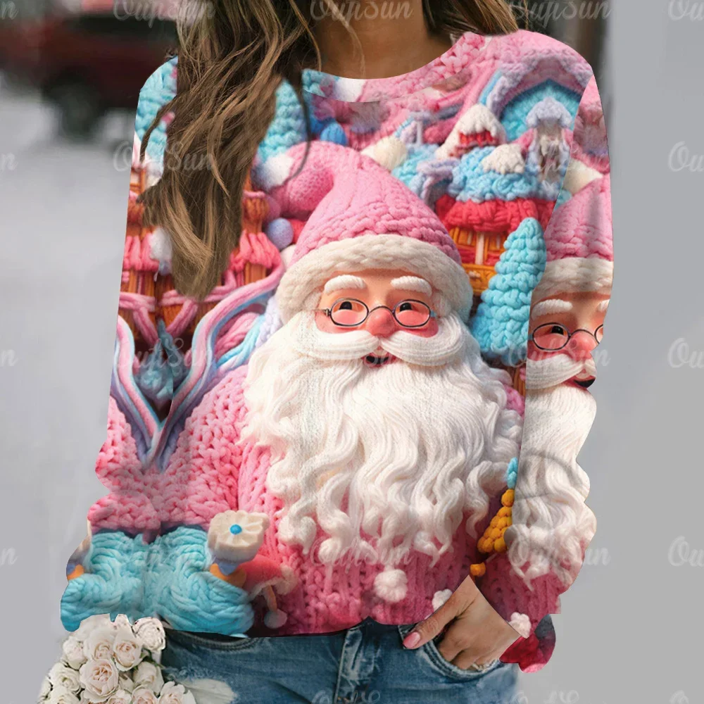 

Christmas 3d Printed T Shirt For Women Long Sleeve T-Shirt Top Pullover Autumn Fashion Casual Tee Shirts Kawaii Female Clothing