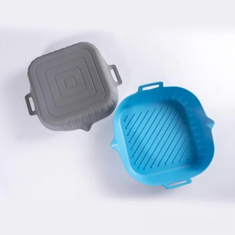 Air Fryer Silicone Baking Tray Reusable Basket Mat Non-Stick Round Paper Baking Microwave Pads Baking Mat Oven Air Fryer Liner