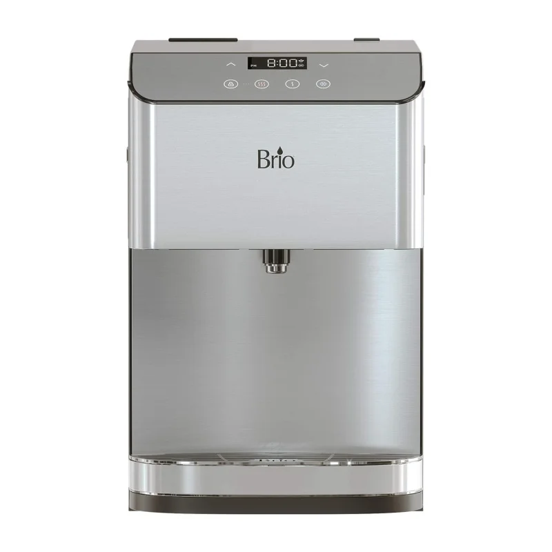 

Brio Moderna self-cleaning bottleless countertop water cooler dispenser-with 3-stage waterand installation kit, Tri Te