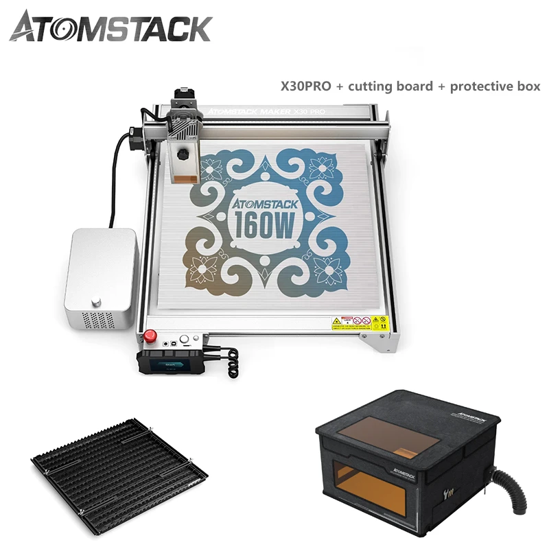 ATOMSTACK X30 PRO 160W Laser Cutter Wood Glass Metal Engraving Built in