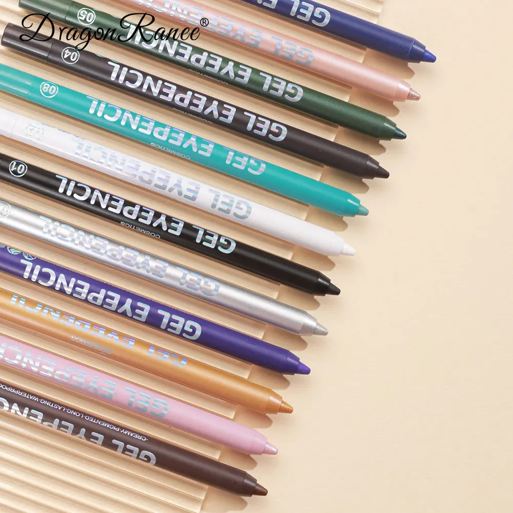 12 colors eyeliner eyebrow pencil eyeliner gel pen waterproof sweatproof non-smudge lying eyeshadow pencil 4