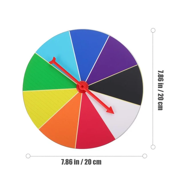 Roue de loterie réutilisable colorée pour carnaval, fournitures de