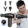 Portable Fascia Gun Vibration Massage Gun with 4 Massage Heads For Body Neck Back Deep Muscle Relaxation Sports Fitness Slimming
