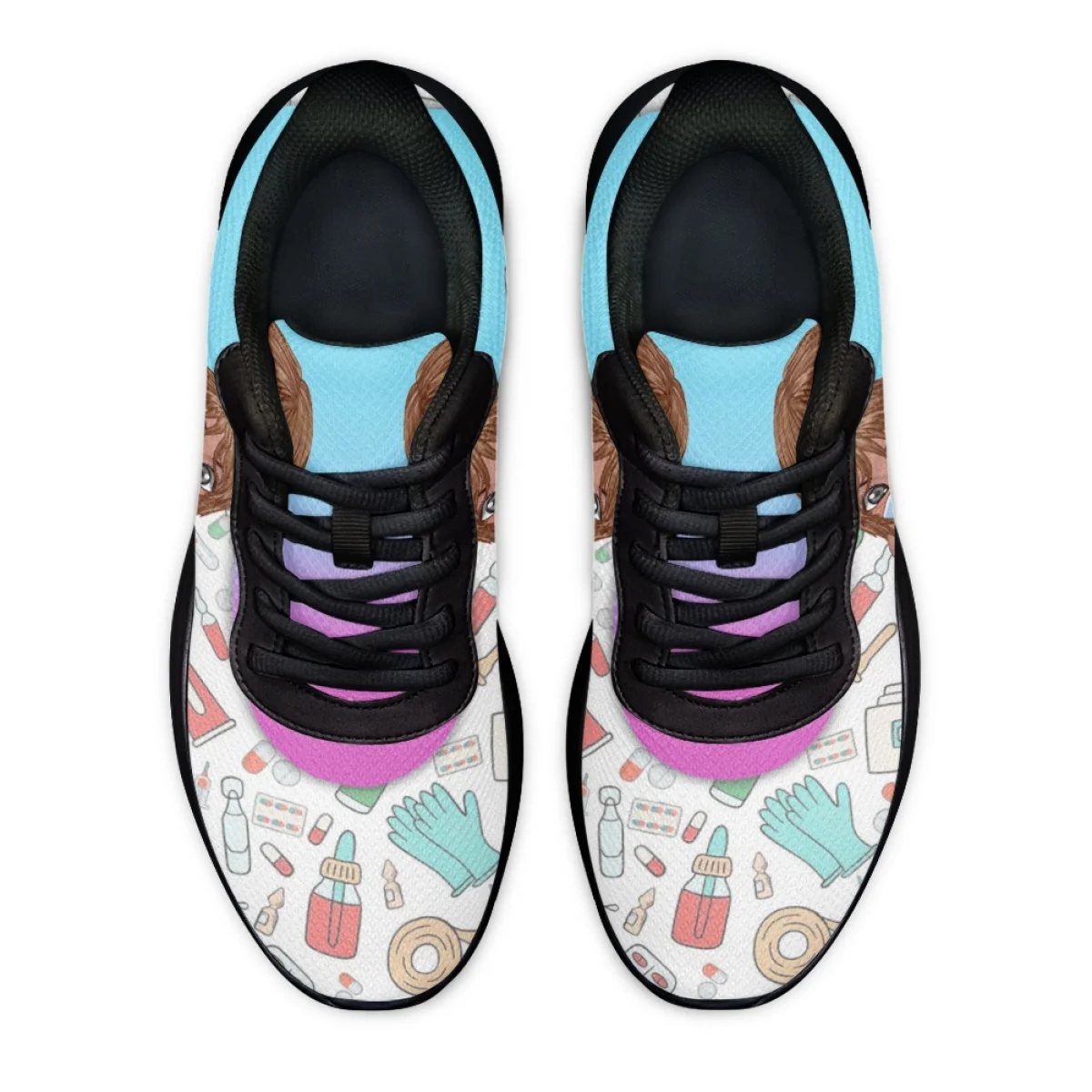Fashion EMT EMS Paramedics Print Durable Breathable Soft Women Casual Shoes Cozy Shock Absorbing Non-slip Ladies Sneaker Outdoor