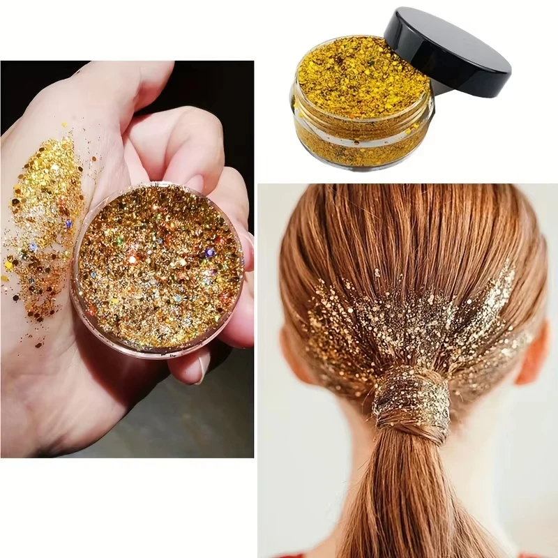 Radiant 10g Glitter Powder for Hair, Body & Eye Makeup – Perfect for DIY, Stage Performances & Music Festivals