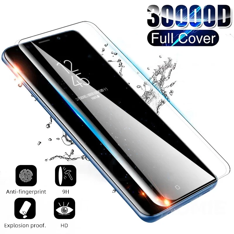 

УФ-стекло 30000D для Samsung Galaxy S21/S22/S23 plus, защитный экран ultra FE Note 20/10/9 plus/s22/S20/S8/S9/S10, стекло